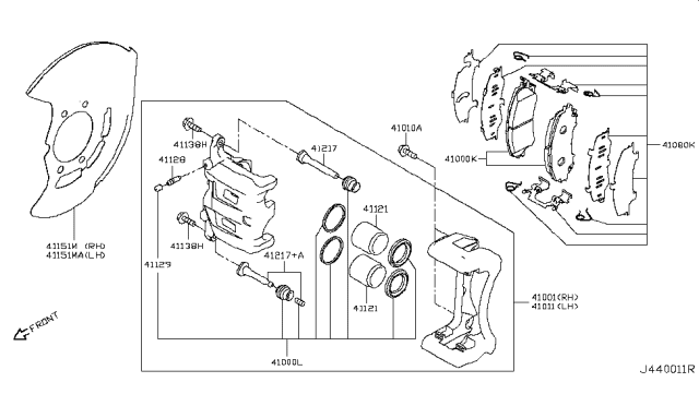 2019 Infiniti Q60  Seal Kit-Disc Brake Diagram for D11204GA0A