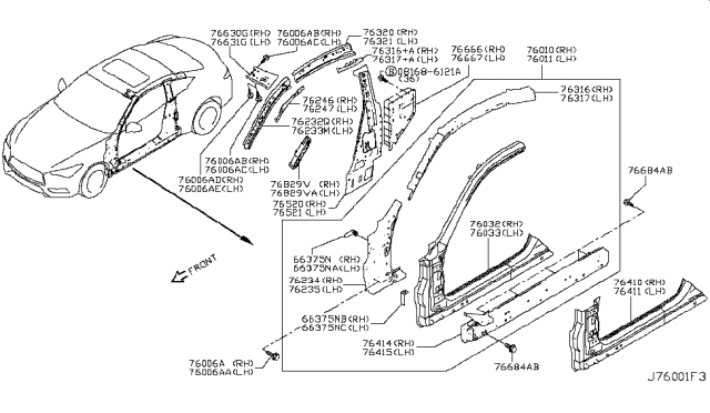 2018 Infiniti Q60 Bolt Diagram for 0112503491