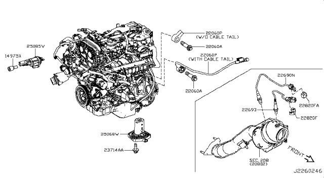 2018 Infiniti Q60  Clamp Diagram for 226414GD0A