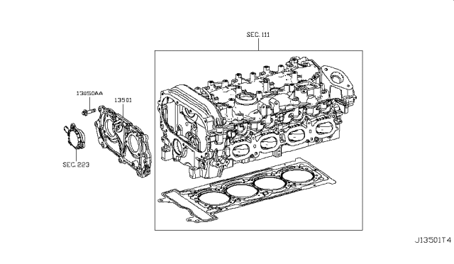 2018 Infiniti Q60 Case-Timing Chain, Front Diagram for 13501HG00C