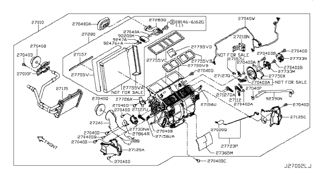 2017 Infiniti Q60  Mix W/Bracket Actuator Assembly Diagram for 277324GF0B