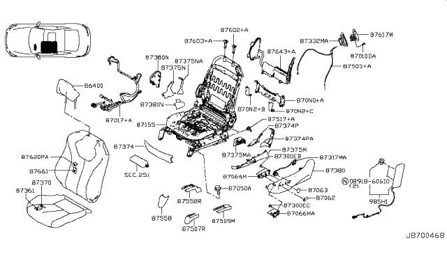 2017 Infiniti Q60  Clip Diagram for 871834HA0A