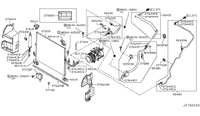 2009 Infiniti EX35  O Ring Diagram for 92472N8220
