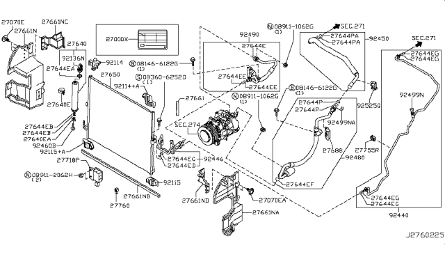 2015 Infiniti QX50  Clip Diagram for 9255164Y01
