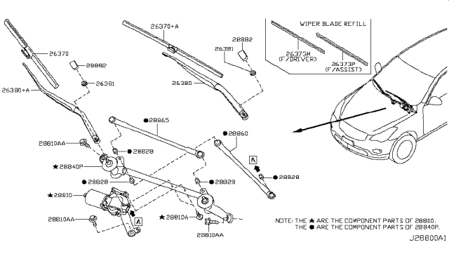 2015 Infiniti QX50 Screw Diagram for 28899AD00A