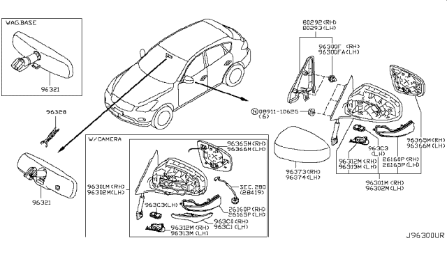 2015 Infiniti QX50 FINISHER Assembly-Side View, LH Diagram for 963C11BA0A