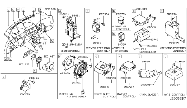 2012 Infiniti EX35 Antenna Tire Pressure Diagram for 407401NC2A