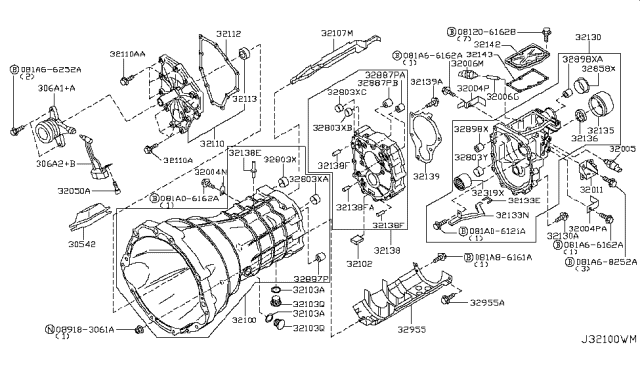 2009 Infiniti G37 Cylinder Assembly - CONCENTRIC Slave Diagram for 306A1JK40C