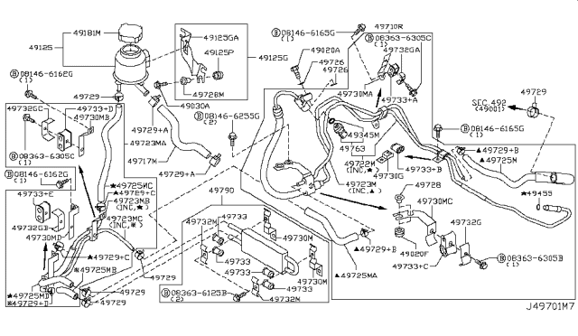 2009 Infiniti G37 Collar-Insulator Diagram for 497286P000