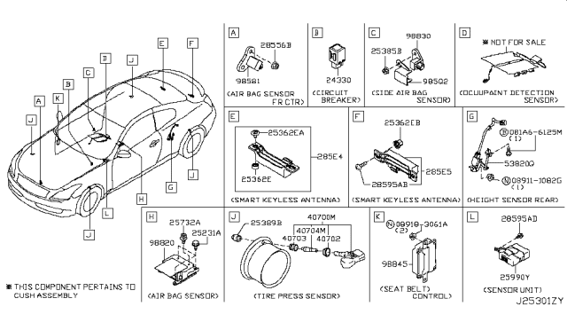2009 Infiniti G37 Bracket Diagram for 985Q2EN000
