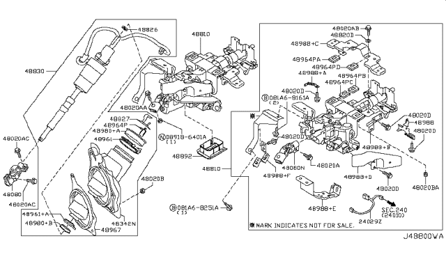 2013 Infiniti G37  Nut Diagram for 0122500701