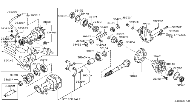 2016 Infiniti Q70  Hose BREATHER Diagram for 310981MA0C