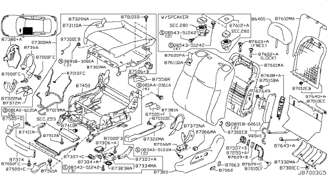 2016 Infiniti Q70  Bolt-Hex Standard Hardware Diagram for 081A06121A