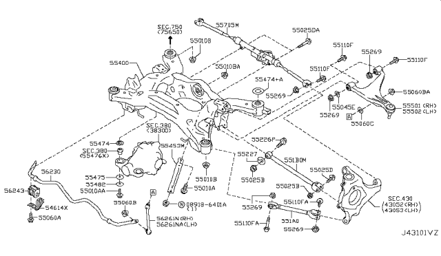2012 Infiniti M37  ACTUATER Complete-HICAS Diagram for 557051MT0A