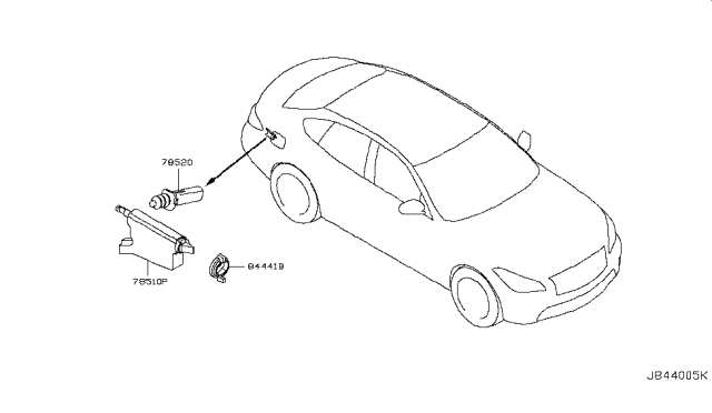 2017 Infiniti Q70  Actuator Assy-Fuel Lid Opener Diagram for 78850AM81E