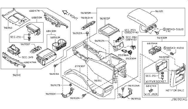 2016 Infiniti Q70  Pocket Assy-Coin Diagram for 688556AA0B