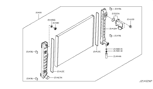 2012 Infiniti M56 Hose-Drain Diagram for 214631MC0A