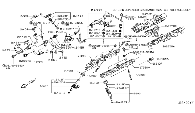 2012 Infiniti M56  Clip Diagram for 242208H310