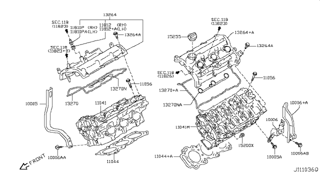 2018 Infiniti Q70L SLINGER - Engine Diagram for 10006JK20D