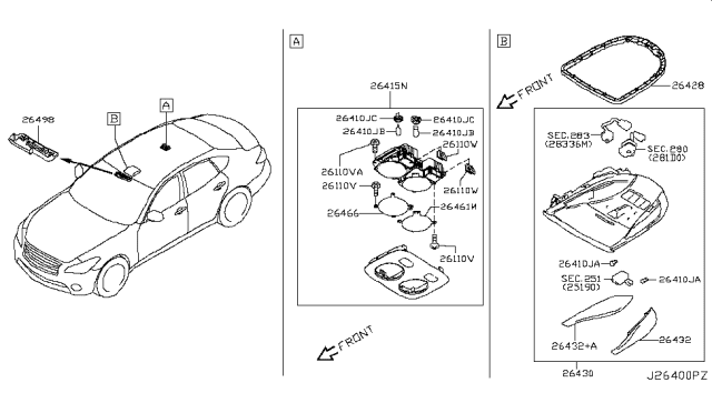 2018 Infiniti Q70  Bulb Diagram for 262611PN0A
