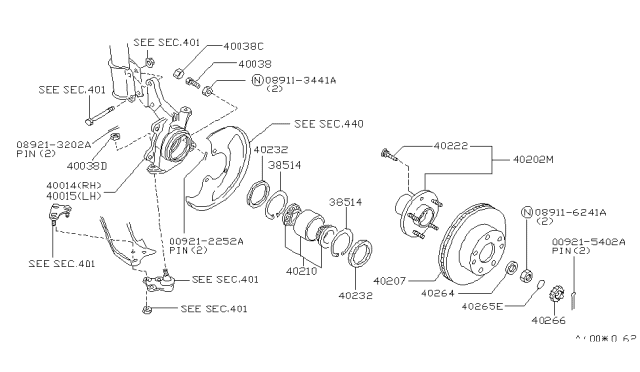 1997 Infiniti I30 Cap - STOPPER Bolt Diagram for 40039D0100