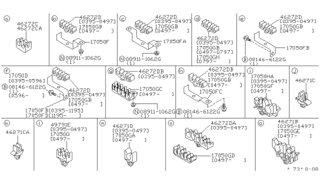 1997 Infiniti I30 Clip Diagram for 175610L701