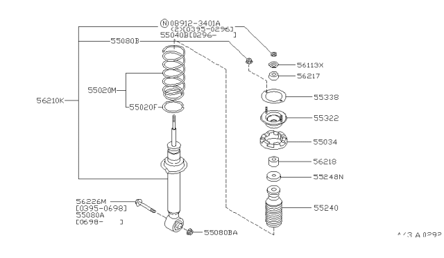 1999 Infiniti I30 Bolt Diagram for 550802L710