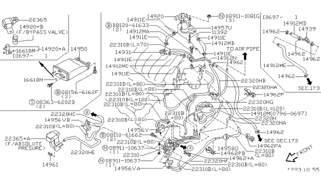 1997 Infiniti I30  Bolt Diagram for 0812061633