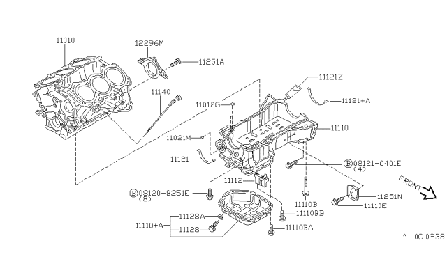 1998 Infiniti I30 Plug TAPER Diagram for 110244P100