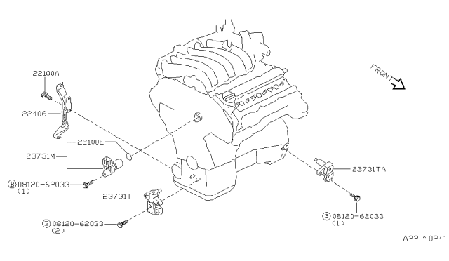 1997 Infiniti I30  Seal-O Ring Diagram for 2213138U12