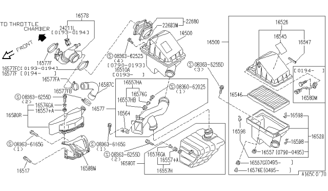 1995 Infiniti G20  Clamp-Hose Diagram for 0155500561