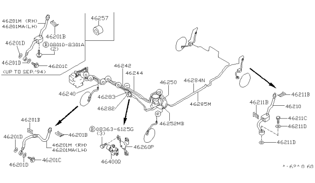 1994 Infiniti G20  Bolt Hex Diagram for 080108301A