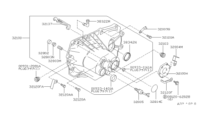 1992 Infiniti G20 Plug Diagram for 009331161A