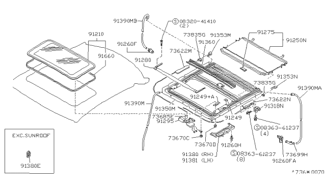 1993 Infiniti G20  Screw-Machine Diagram for 0836361237