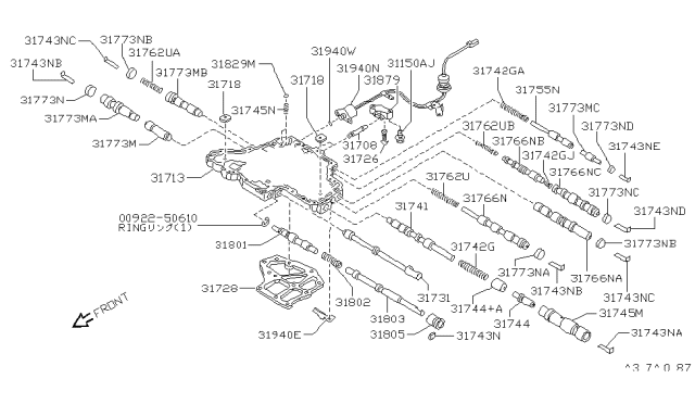 1991 Infiniti G20  Bolt Diagram for 0112103701