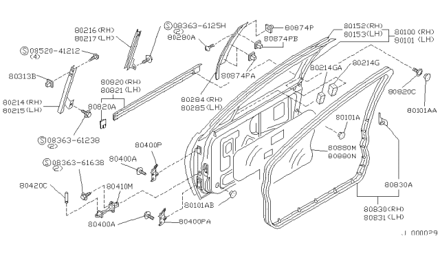 1995 Infiniti G20  Plug Rubber Diagram for 0165801511