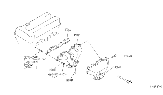 1995 Infiniti G20  Stud Diagram for 0826703010