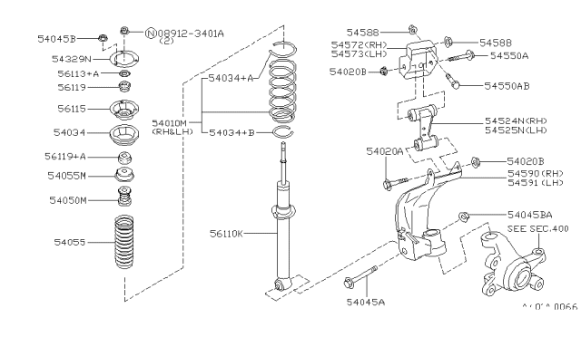 1992 Infiniti G20 Bush-Shock Diagram for 5621771L00
