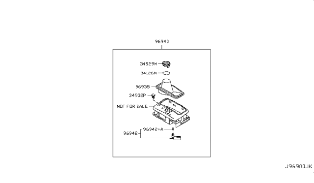 2008 Infiniti M35  Cover Shift Lock Diagram for 34932EH10A