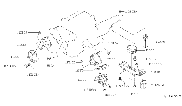 1993 Infiniti J30  Bolt Diagram for 0112501411