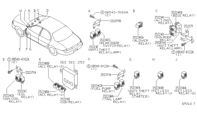 1993 Infiniti J30  Relay Diagram for 2523079971