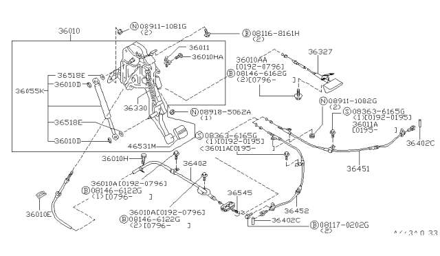 1996 Infiniti J30  Pin-CLEVIS Diagram for 440420P000