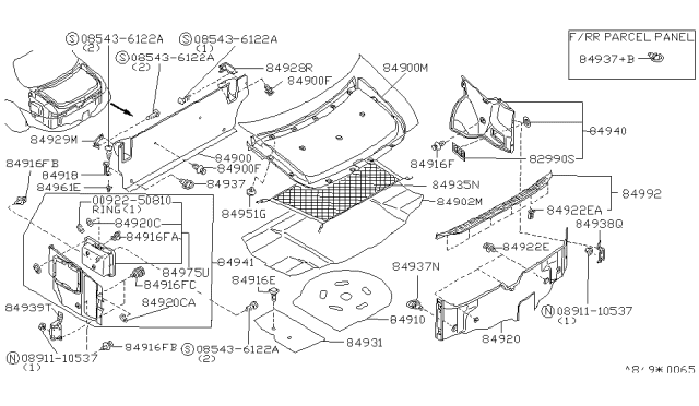 1994 Infiniti J30  Screw-Tapping Diagram for 085436122A