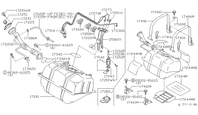 1997 Infiniti J30 Screw-Machine Diagram for 0836061025