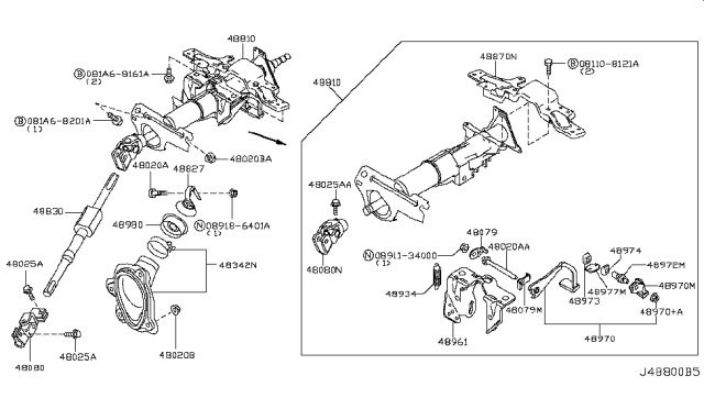 2003 Infiniti FX35  Bolt Diagram for 081A68201A