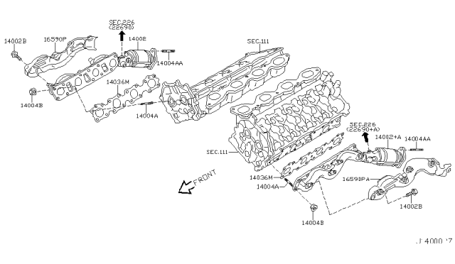 2006 Infiniti FX45  Stud Diagram for 140647B010