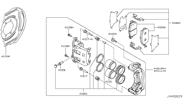 2006 Infiniti FX45  Bolt Diagram for 41005AU00A