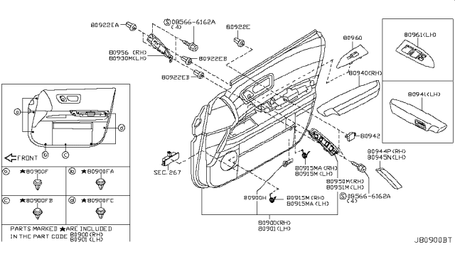 2008 Infiniti FX45  Clip Diagram for 849530W000