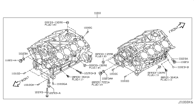 2008 Infiniti FX45 Plug-Thread Diagram for 089317221A