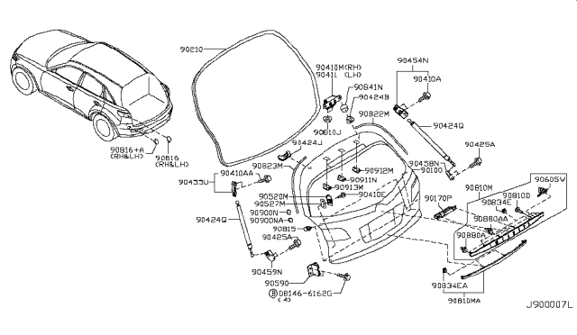 2008 Infiniti FX35 Screw Diagram for 0143601631